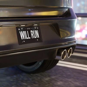Placa de matrícula de tocador delantero "Will Run" Disfruta de luces traseras silenciosas inspiradas en carreras - Imagen 1 de 8