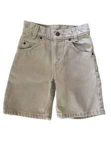 Boy’s 6 Vintage Little Levi’s Shorts Tan (Orange Tab) USA 1996 tan Jeans Denim - Picture 1 of 8