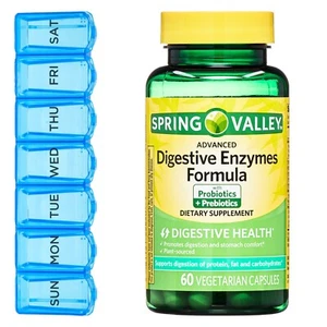 Advanced Digestive Enzymes - 60 Count - Probiotics & Prebiotics - Vegetarian - Picture 1 of 1