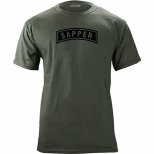 Camiseta vintage con pestaña zapadora del ejército tenue veterano - Imagen 1 de 4