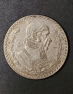 MEXIKO - 1 Un Peso 1961 - Jose Morelos - Silbermünze Mexikanisch  - Bild 1 von 2