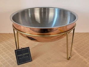 Daniel Cremieux Maison dreilagige Kupfer Rührschüssel mit Ständer entworfen in Frankreich - Bild 1 von 8