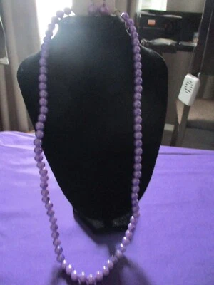 Conjunto de collar y pendiente de plástico para joyería de moda color púrpura Foto 1 de 4