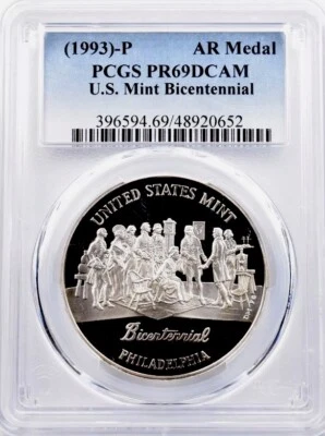 1993 U.S. MINT BICENTENNIAL Silver PCGS PR69💥FLAWLESS QUALITY💥 - Image 1 of 4