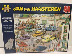 Jumbo Jan Van Haasteren "Jumbo Goes Shopping" 1000 piece Comic Puzzle - Picture 1 of 4