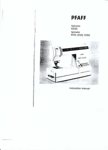 Pfaff Bedienungsanleitung user manual englisch für Pfaff 6110-6120-6150-623Copy - Picture 1 of 1
