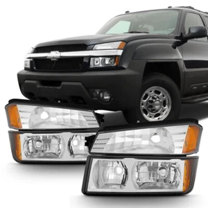 2002-2006 Chevy Avalanche [Body Cladding] Headlights +Bumper Signal Lamps 02-06 - Picture 1 of 8