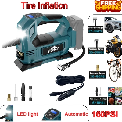 GUNOZE Cordless Tire Inflator Air Compressor for Makita 18V Battery, 160PSI, Air Pump