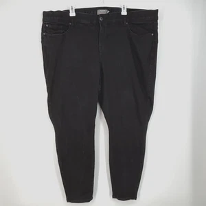 Torrid Womens 28R Bombshell Skinny Cropped Jeans Black Five Pocket Faded Areas - Picture 1 of 8