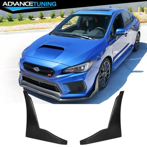 Fits 15-21 Subaru WRX STI Sedan CS Style Front Bumper Lip Chin Winglet PU 2PCS - Picture 1 of 10