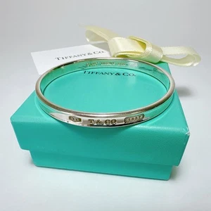 Tiffany & Co 1837 Sterling Silver 925 Narrow Loop Bangle Bracelet /FAST SHIP - Picture 1 of 14