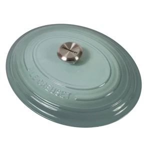Le Creuset Oval Dutch Oven Lid ONLY 33 Sea Salt Dash / Scuff - Picture 1 of 7