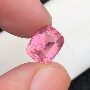 3.8 CT Natural Cushion Cut Vivid Pink Color Tourmaline Gemstone From Afghanistan - Picture 1 of 8