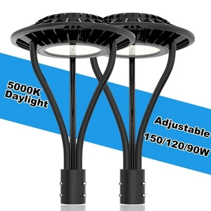 2-PACK 150W/120W/90W LED Post Top Light Photocell Street Area Parking Lot Lights - Picture 1 of 13