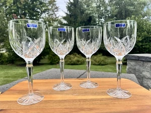 Waterford Marquis BROOKSIDE 8 5/8" Wine Water GOBLETS Glasses ~set Of 4 - Picture 1 of 8