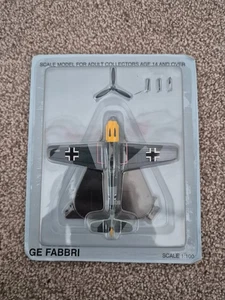 ATLAS GE FABBRI 1:100 MESSERSCHMITT BF 109 WW2 DIECAST AIRCRAFT PLANE MODEL - Picture 1 of 5