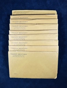 (9) 1962 5-Coin U.S. Mint Silver Proof Sets Sealed in Original Envelopes Lot - Picture 1 of 2