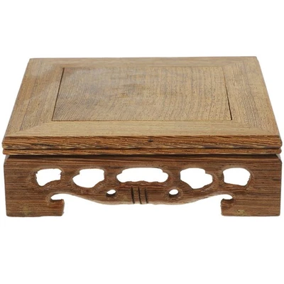 Wood Flowerpot Holder Wooden Base Flowerpot Pedestal Planter Display Holder Base - Image 1 of 4