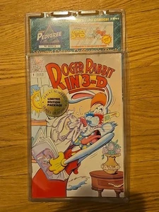 Treat Pedigree Limited Ed Disney 3D Comic 2 New 1992 Donald Duck Roger Rabbit - Picture 1 of 3