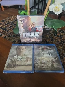 LOT OF 3 PLANET OF THE APES BLURAY MOVIES...BRAND NEW - Picture 1 of 3