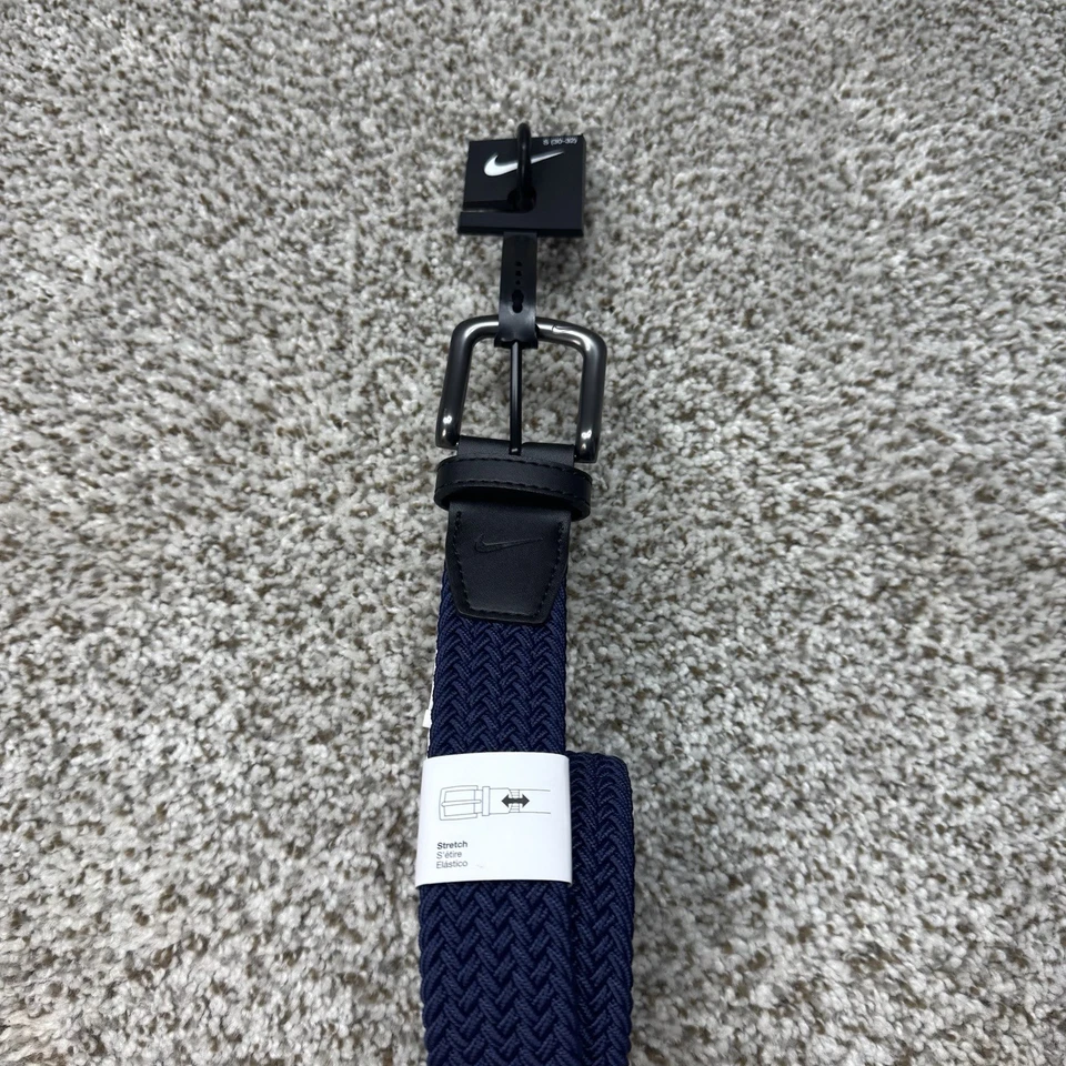 Nike Golf G-Flex Belt Navy Blue Weave Stretch Woven Webbed Men's Small 30-32 New - Image 1 of 4