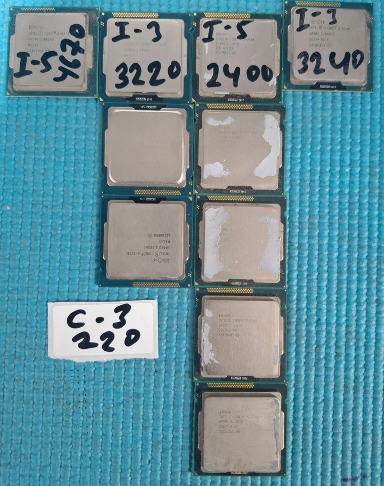 lot 10 Intel Core i5 i3  CPU Processor ;1-SR14D;3-SR0RG;5-SR00Q;1-SR0RH - Image 1 of 1