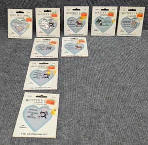 Vintage Quilters Sewing Labels to Personalize Quilted By 1992 JHB Lot Of 9 NOS - Picture 1 of 7