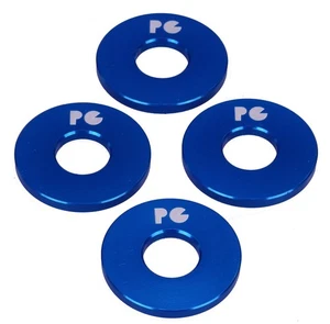 Porkchop BMX ALUMINUM Bicycle Axle Washers for 3/8" axles - DARK BLUE (SET OF 4) - Picture 1 of 2