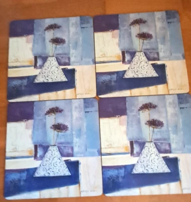 Pimpernel 4 manteles individuales con respaldo de corcho "Shades of Pale" nuevos de Kathryn White Foto 1 de 4