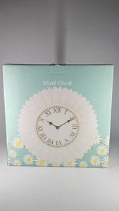 Daisy Flower Wall Clock Cracker Barrel Oh Gussie New In Box - Picture 1 of 5