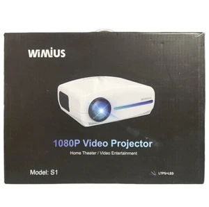 WiMiUS S1 1080p HD Projector In Box w/Accessories & Manual New Never Used - Picture 1 of 4