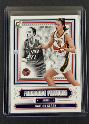 Caitlin Clark 2025 Panini Donruss WNBA Franchise Features Press Proof #13 Fever - Image 1 of 4