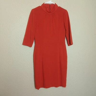 Kay Unger Vestido Mujer Talla 8 Color Naranja Mangas 3/4 Hasta la Rodilla Foto 1 de 4
