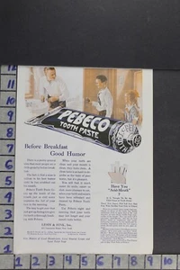 1921 PEBECO ZAHNPASTA ZAHNMEDIZIN LEHN FINK RITCHIE NY MEDIZIN AD ZL011 - Bild 1 von 1