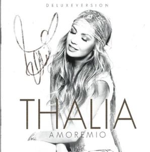 Thalia REAL hand SIGNED Amoremio Deluxe Edition CD Cover COA Autographed - Picture 1 of 2