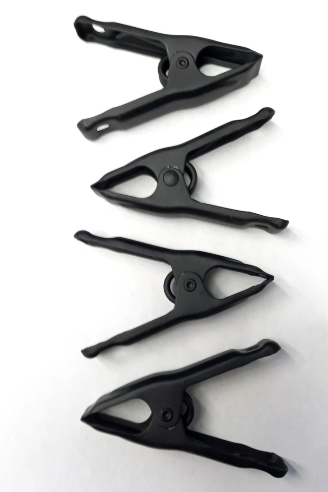 Pony 3201BLK 1" Black Oxide Coated Spring Clamps Stiff Tension 4pcs. USA - Image 1 of 1