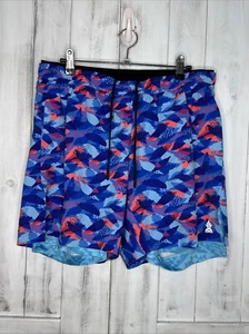Chubbies Lined Swim Trunks Mens Large Blue Pink Tropical Colorful 5.5" Shorts - Picture 1 of 14