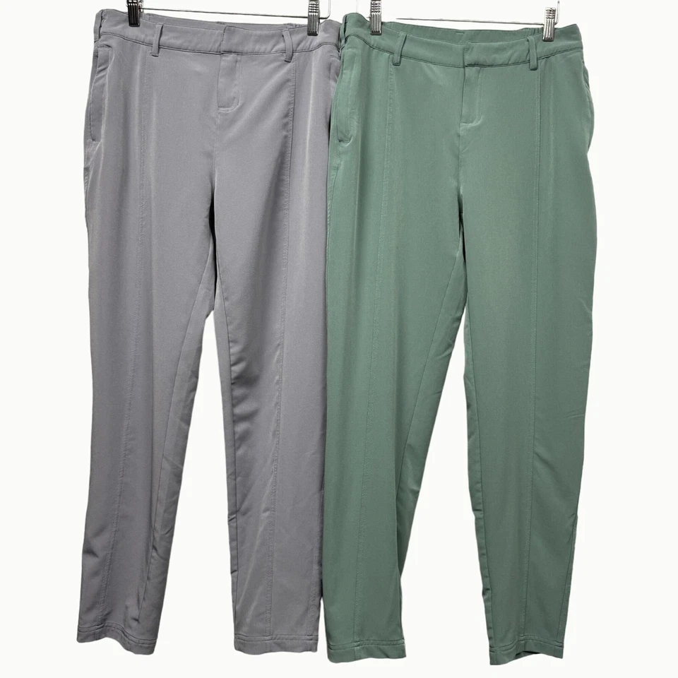 LOT OF 2 - 32 Degree Cool Stretch Yoga Workout Athletic Gym Pants Gray & Green 8 - Image 1 of 4