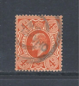 GREAT BRITAIN SCOTT 144 USED FINE - 1910 4p PALE ORANGE ISSUE - KING EDWARD VII - Picture 1 of 2