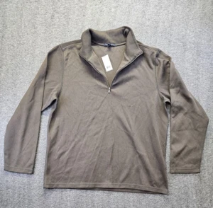 Banana Republic Sweater Mens Extra Large XL Brown Quarter Zip Pullover Prep - Picture 1 of 8