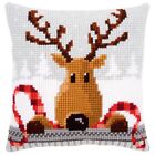 Vervaco ~ Cushion Cross Stitch Kit ~ Reindeer with a Red Scarf