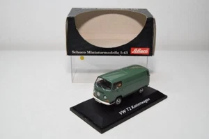 B68 1:43 SCHUCO 03211 3211 VW VOLKSWAGEN T2 TRANSPORTER VAN VERDE SIN USAR, E... - Imagen 1 de 24