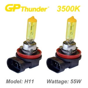 GP-Thunder 3500K Super Gold Xenon Halogen Light Bulbs Pair H11 55W - Foto 1 di 8