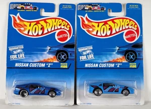 Hot Wheels Nissan Custom Z 300ZX blue variations #600 lot of 2 - Picture 1 of 1