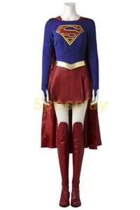 Mono Supergirl Kara Zor-El Disfraz Juegos con disfraces Mujeres Supergirl Traje Botas Conjunto - Imagen 1 de 15