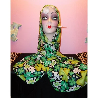 Bufanda cuello trébol día de San Patricio cuatro hojas trébol irlandés tres hojas Foto 1 de 4