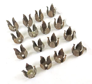 16 Metal Flower-Shaped Vintage Embellishments for Artistic Compositions CH31 - Picture 1 of 11