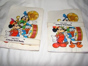 RARE Vintage Mickey Mouse Paper Party Bags Hallmark Walt Disney Productions '80s - Picture 1 of 2