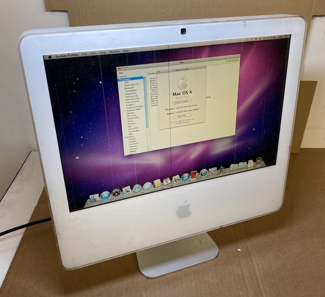 Apple iMac 17 2.0 GHz 1GB RAM 160GB HD All-In-One Desktop PC White -  MA590LL/A (Used) 