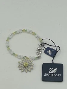 New Swarovski Swan Logo Crystal Yellow Daisy Flower Bracelet NWT $65 - Picture 1 of 7